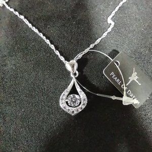 SEE VIDEO *TWINKLING* Sterling Silver CZ necklace